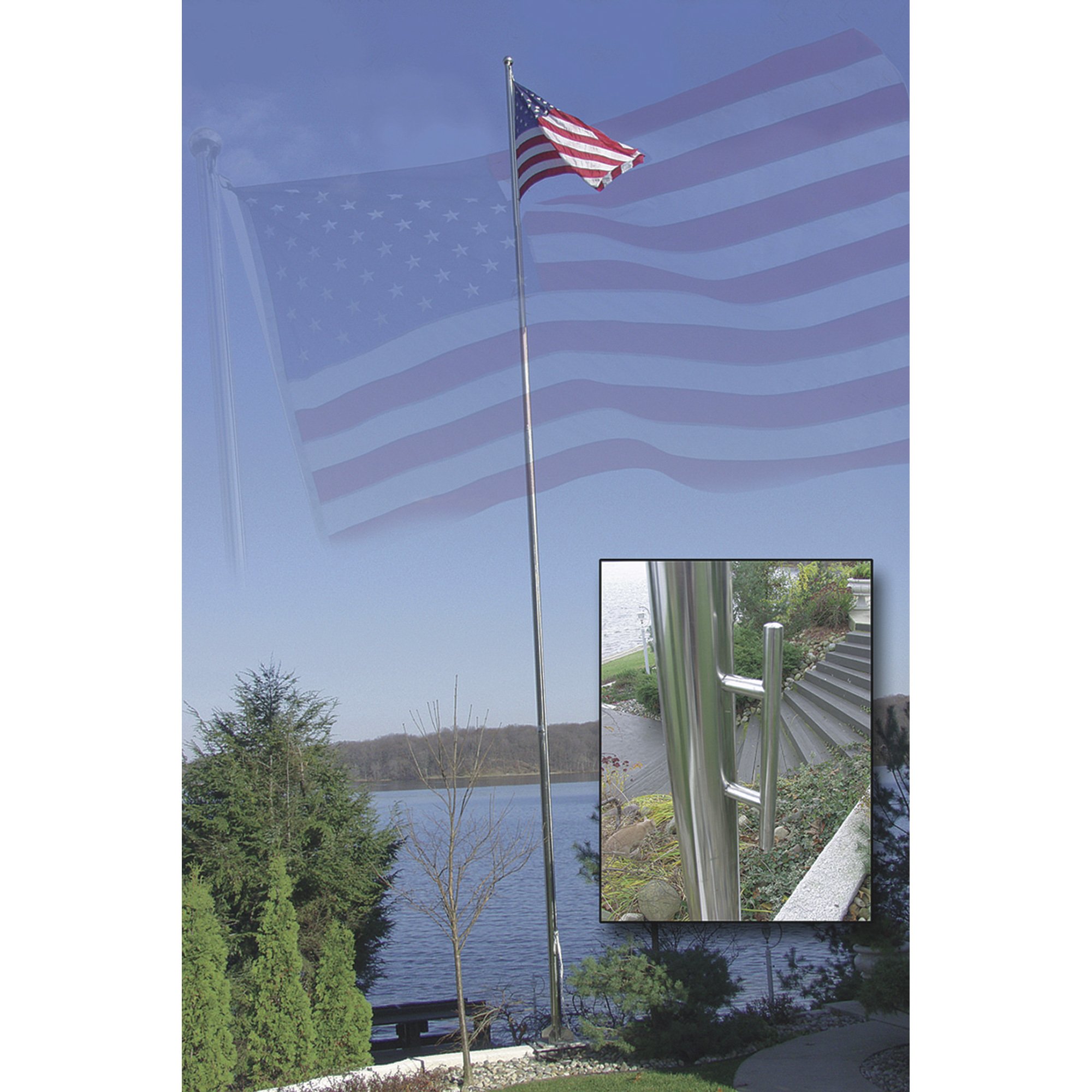 Vestil Stainless Steel Flagpole